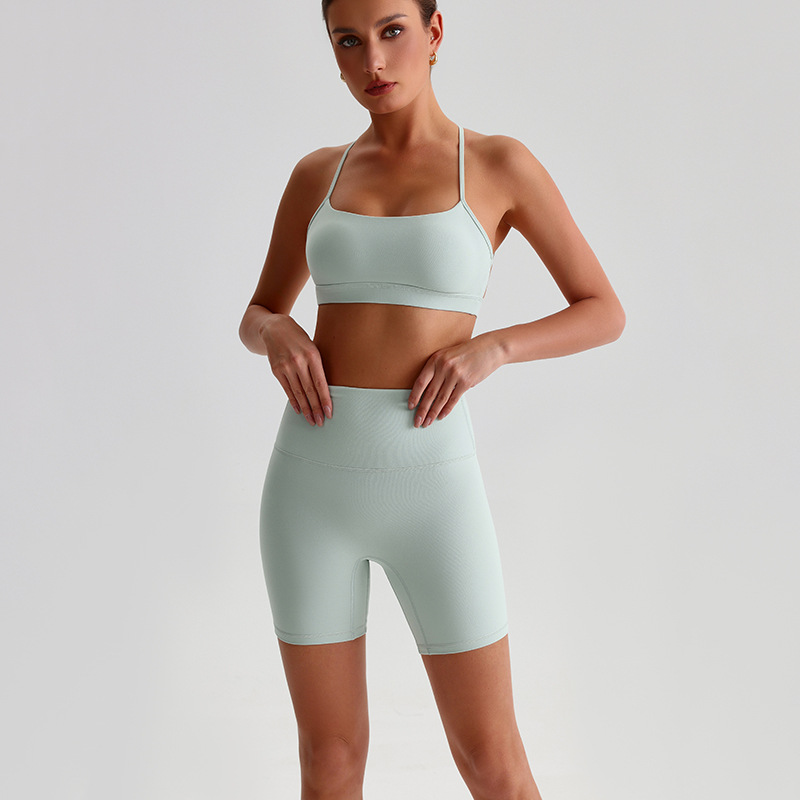 Yoga Fitness Zumba - สีทึบ High Impact Solid GYM ชุดโยคะแน่น