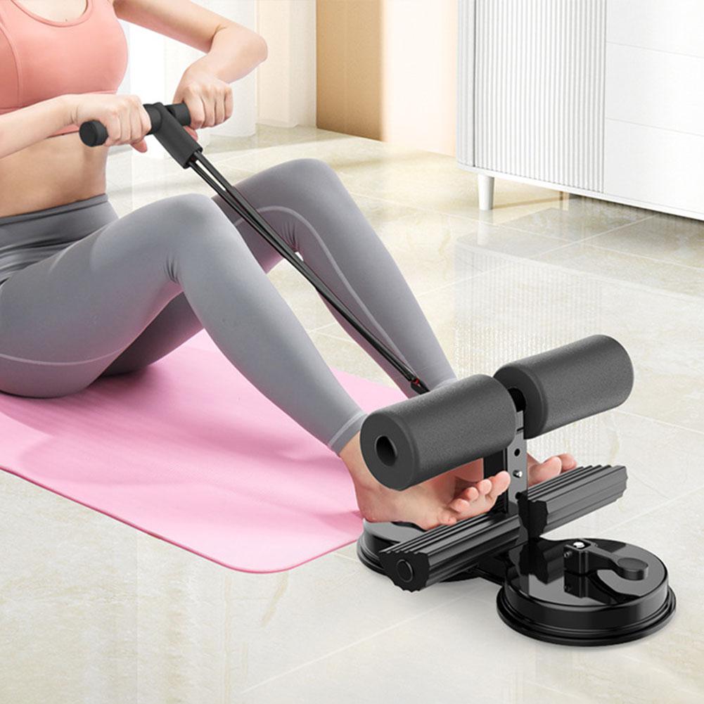 Sit Up Bar Floor - ที่วางเท้าสำหรับซิทอัพพร้อมถ้วยดูด 3 จุด ที่ยึดพื้นสำหรับซิทอัพ ปรับความสูงได้ อุปกรณ์ช่วยซิทอัพสำหรับออกกำลังกายกล้ามเนื้อหน้าท้อง