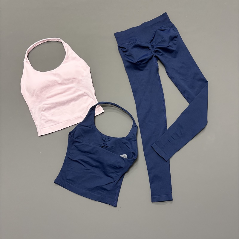 Yoga Fitness Zumba - ชุดออกกำลังกายแบบ 2 ชิ้น คอ halter สำหรับผู้หญิง