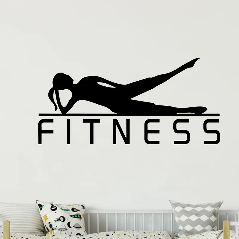 สติกเกอร์ไวนิลรูปสาวออกกำลังกา - Yoga Fitness Wallpaper บทวิจารณ์และราคา