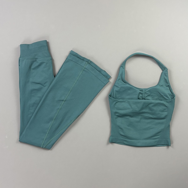 ชุดเลกกิ้งขาบาน 2 ชิ้น เสื้อสา - Yoga Fitness Zumba บทวิจารณ์และราคา
