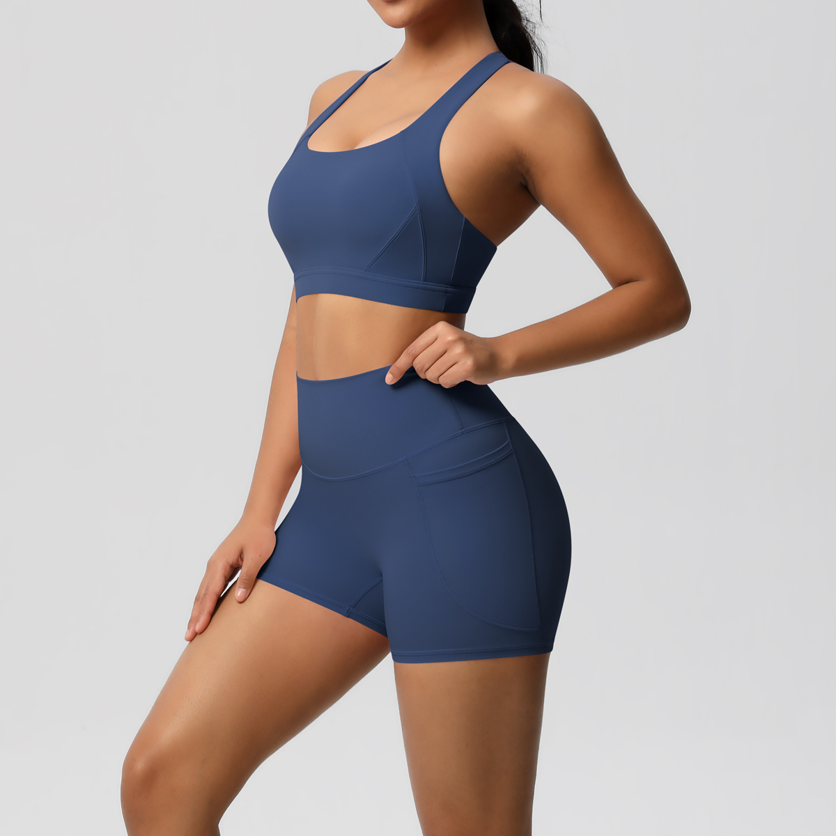 2PCS กีฬา Pocketed ชุดโยคะเสื้ - Yoga Fitness Zumba บทวิจารณ์และราคา