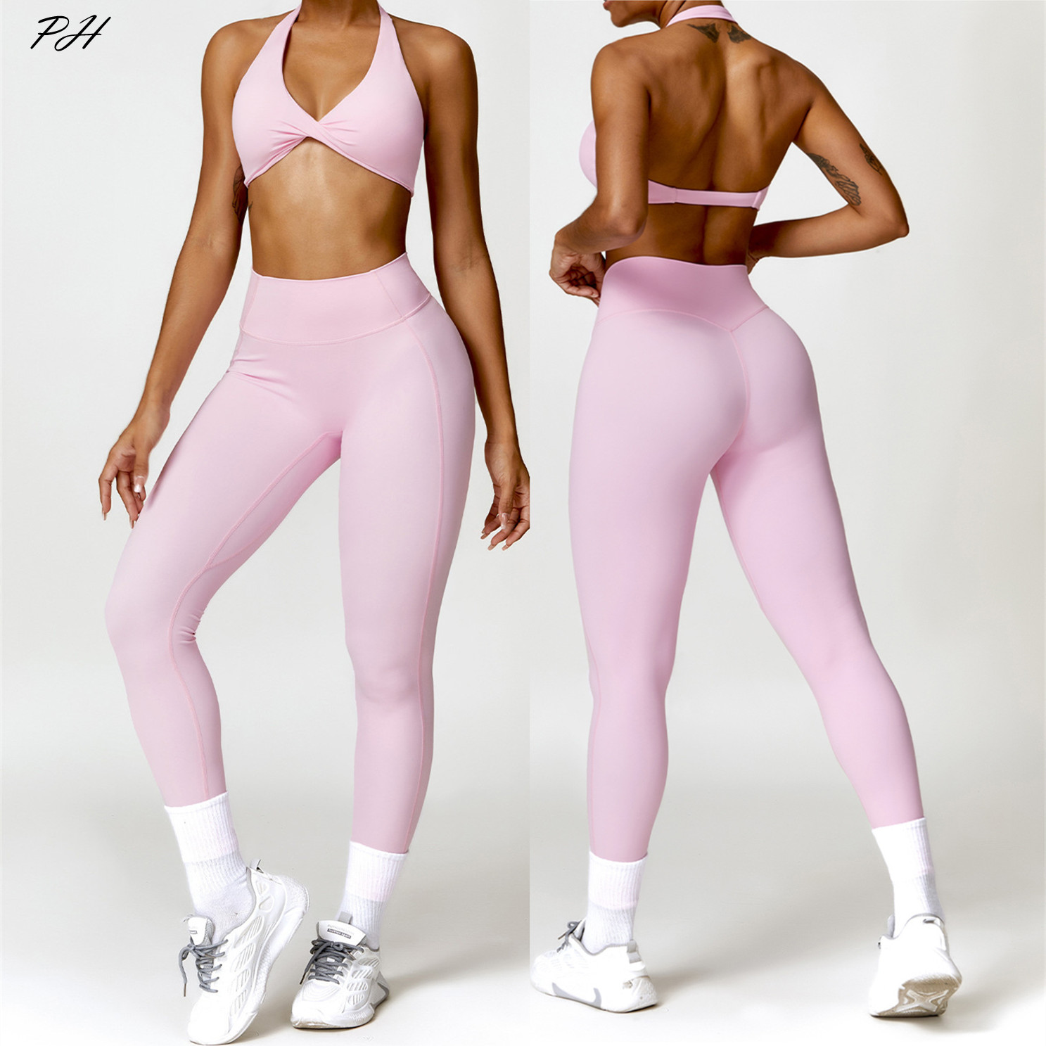 ชุดออกกำลังกาย2ชิ้นลายนู้ดสำหร - Yoga Fitness Zumba บทวิจารณ์และราคา